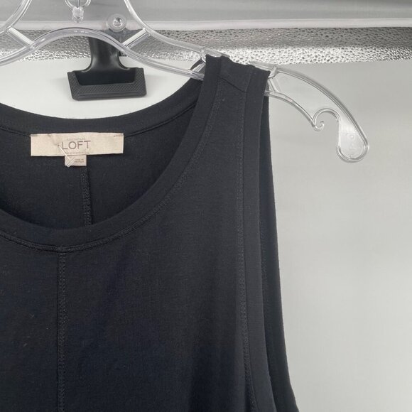Loft Womens Sleeveless Shift Dress Knee Length Black Size Small - Picture 4 of 9